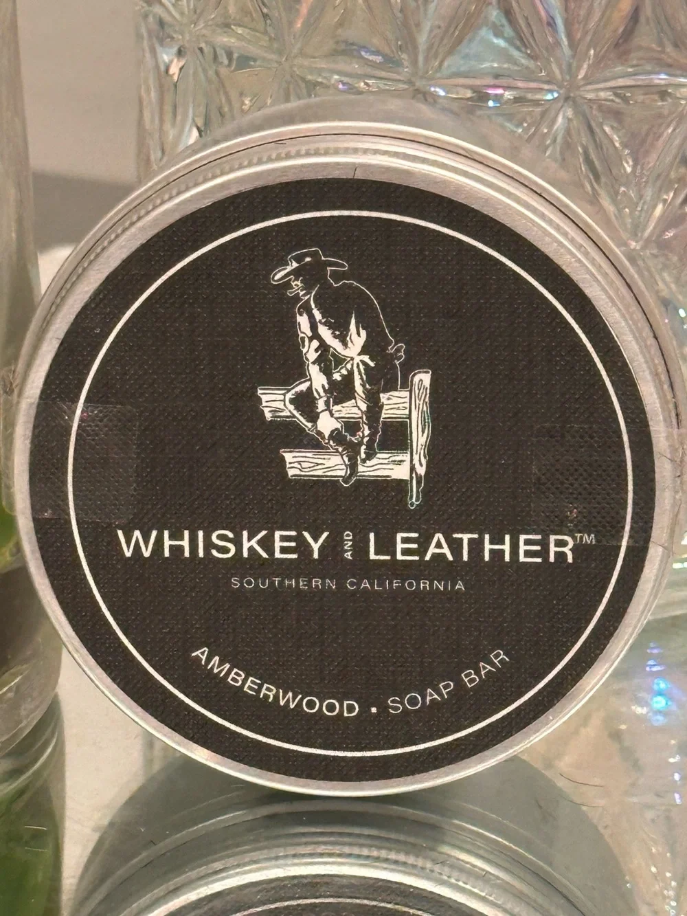 Sand + Fog Whiskey & Leather Amberwood Soap Bar 7oz Western Cowboy Luxury NIB